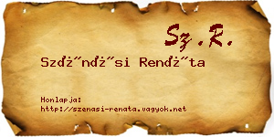 Szénási Renáta névjegykártya