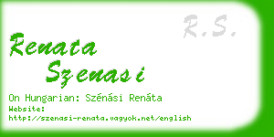 renata szenasi business card